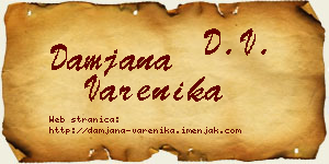 Damjana Varenika vizit kartica